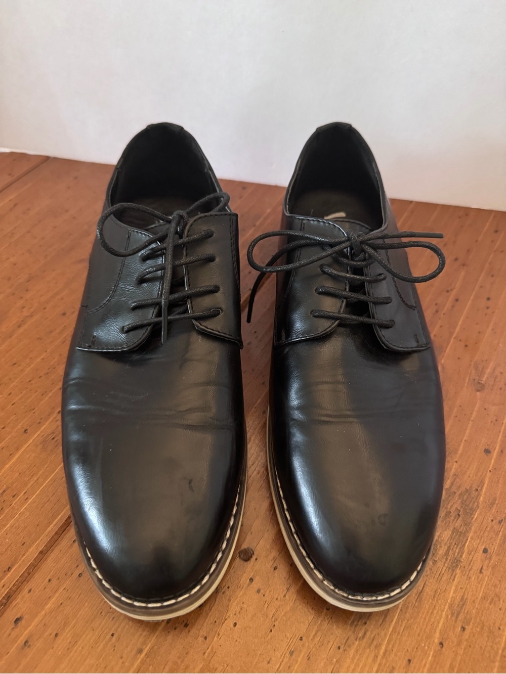 VOSTEY Classic Lace Up Oxford Dress Shoes - Men's Size 9.5 - Black Leather